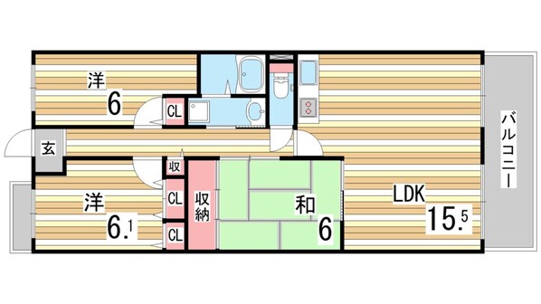 フォリア岡本の物件間取画像